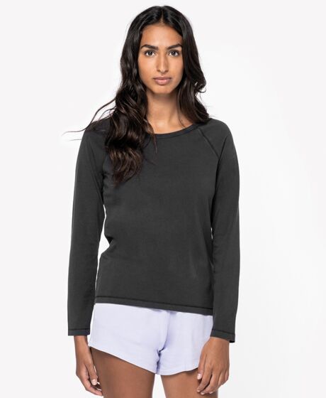 Native Spirit Ladies Raglan Long Sleeve Washed T-Shirt Thumbnail