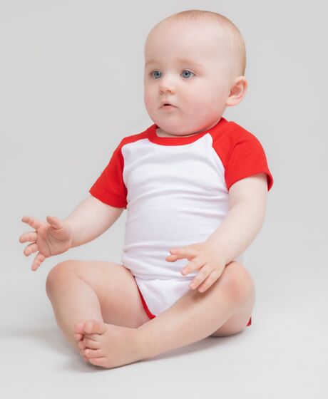 Larkwood Essential Short Sleeve Baby Baseball Bodysuit Thumbnail