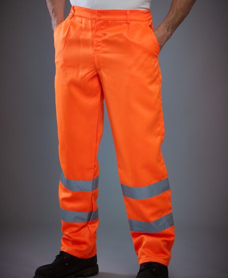 Yoko Hi-Vis Poly/Cotton Work Trousers Thumbnail