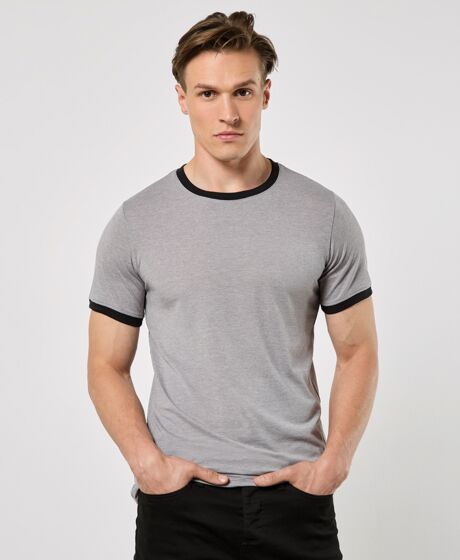 Kustom Kit Fashion Fit Ringer T-Shirt Thumbnail