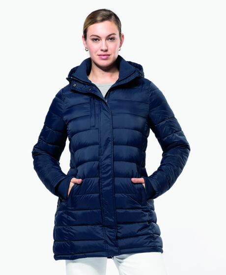 Kariban Ladies Lightweight Long Padded Parka Jacket Thumbnail