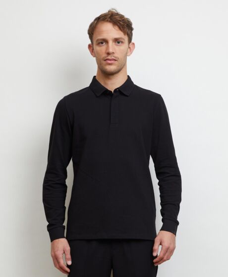 NEOBLU Owen Long Sleeve Piqué Polo Shirt Thumbnail